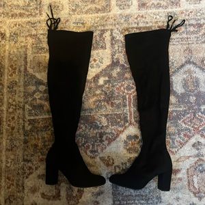 Black thigh, high boots